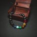 bracelet 7 chakra dans un coffret en bois