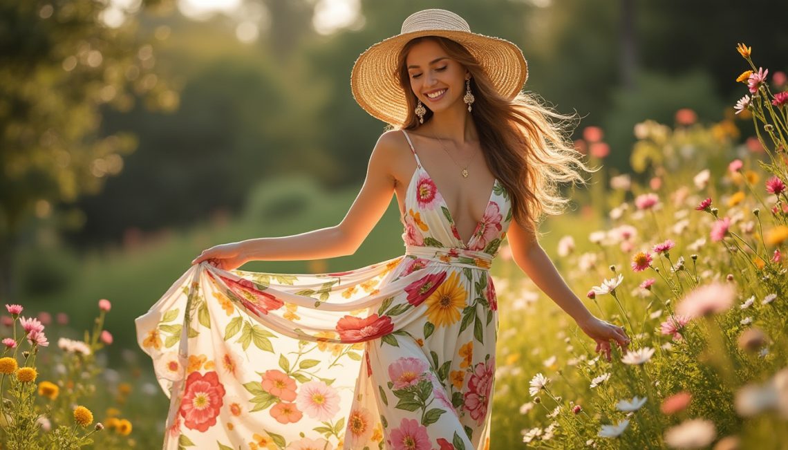 plongez dans l'univers de la mode avec la collaboration exclusive entre grain de malice et jenifer. découvrez la robe longue estivale incontournable, conçue par la célèbre chanteuse, alliant élégance et confort pour un été inoubliable.