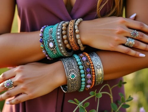 découvrez notre sélection éblouissante de bijoux bohèmes pour cet été, alliant style imposant et éclat unique. sublimez vos poignets avec des créations vibrantes qui feront tourner les têtes et refléteront votre personnalité audacieuse.